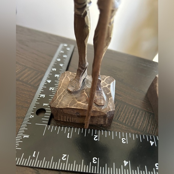 Vintage Hand Carved Carved Wood Figures Of Don Quixote & Sancho Man Of La Mancha - Picture 13 of 14